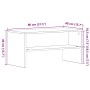 Mueble de TV madera de ingeniería roble negro 80x40x40 cm de , Muebles TV - Ref: Foro24-862393, Precio: 53,92 €, Descuento: %
