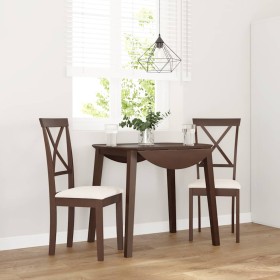 Sillas de comedor con cojines 2 uds madera maciza marrón caucho de , Sillas de comedor - Ref: Foro24-4102401, Precio: 114,96 ...