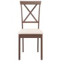 Sillas de comedor con cojines 2 uds madera maciza marrón caucho de , Sillas de comedor - Ref: Foro24-4102401, Precio: 114,96 ...