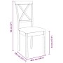 Sillas de comedor con cojines 2 uds madera maciza marrón caucho de , Sillas de comedor - Ref: Foro24-4102401, Precio: 114,96 ...