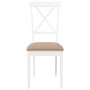 Sillas de comedor con cojines 2uds madera maciza blanco caucho de , Sillas de comedor - Ref: Foro24-4102408, Precio: 116,74 €...