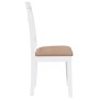 Sillas de comedor con cojines 2uds madera maciza blanco caucho de , Sillas de comedor - Ref: Foro24-4102408, Precio: 116,74 €...