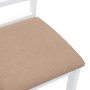Sillas de comedor con cojines 2uds madera maciza blanco caucho de , Sillas de comedor - Ref: Foro24-4102408, Precio: 116,74 €...