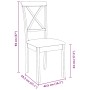 Sillas de comedor con cojines 2uds madera maciza blanco caucho de , Sillas de comedor - Ref: Foro24-4102408, Precio: 116,74 €...
