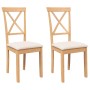 Sillas de comedor con cojines 2 uds madera maciza caucho de , Sillas de comedor - Ref: Foro24-4102403, Precio: 116,10 €, Desc...