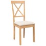 Sillas de comedor con cojines 2 uds madera maciza caucho de , Sillas de comedor - Ref: Foro24-4102403, Precio: 116,10 €, Desc...