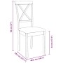 Sillas de comedor con cojines 2 uds madera maciza caucho de , Sillas de comedor - Ref: Foro24-4102403, Precio: 116,10 €, Desc...