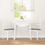 Sillas de comedor con cojines 2uds madera maciza blanco caucho de , Sillas de comedor - Ref: Foro24-4102519, Precio: 132,53 €...