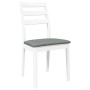 Sillas de comedor con cojines 2uds madera maciza blanco caucho de , Sillas de comedor - Ref: Foro24-4102519, Precio: 132,53 €...
