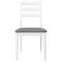 Sillas de comedor con cojines 2uds madera maciza blanco caucho de , Sillas de comedor - Ref: Foro24-4102519, Precio: 132,53 €...