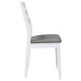 Sillas de comedor con cojines 2uds madera maciza blanco caucho de , Sillas de comedor - Ref: Foro24-4102519, Precio: 132,53 €...