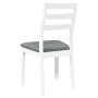 Sillas de comedor con cojines 2uds madera maciza blanco caucho de , Sillas de comedor - Ref: Foro24-4102519, Precio: 132,53 €...