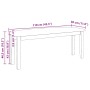 Banco 110 cm madera maciza marrón caucho de , Bancos de comedor y cocina - Ref: Foro24-4102602, Precio: 78,82 €, Descuento: %