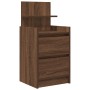 Mesilla de noche con 2 cajones roble marrón 38x34x80 cm de , Mesitas de noche - Ref: Foro24-861367, Precio: 55,20 €, Descuent...