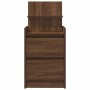 Mesilla de noche con 2 cajones roble marrón 38x34x80 cm de , Mesitas de noche - Ref: Foro24-861367, Precio: 55,20 €, Descuent...