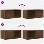 Muebles de TV 2uds Roble marrón 60x31x25,5 cm Madera ingeniería de , Muebles TV - Ref: Foro24-861449, Precio: 64,86 €, Descue...