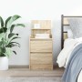 Mesilla de noche con 2 cajones roble Sonoma 38x34x80 cm de , Mesitas de noche - Ref: Foro24-861359, Precio: 60,20 €, Descuent...