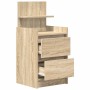 Mesilla de noche con 2 cajones roble Sonoma 38x34x80 cm de , Mesitas de noche - Ref: Foro24-861359, Precio: 60,20 €, Descuent...