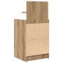 Mesilla de noche con 2 cajones roble artesanal 38x34x80 cm de , Mesitas de noche - Ref: Foro24-861371, Precio: 53,82 €, Descu...