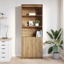 Aparador Artisan Roble 70x35x180 cm Madera de ingeniería de , Aparadores - Ref: Foro24-3328479, Precio: 126,88 €, Descuento: %
