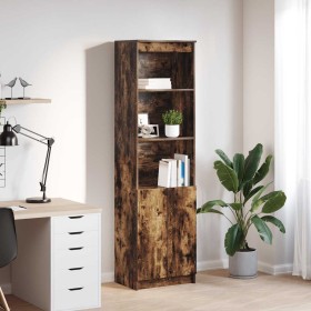 Aparador alto roble ahumado 50x35x180 cm madera de ingeniería de , Aparadores - Ref: Foro24-3328466, Precio: 104,93 €, Descue...