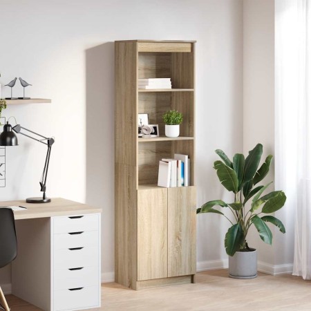 Aparador alto roble Sonoma 50x35x180 cm madera de ingeniería de , Aparadores - Ref: Foro24-3328464, Precio: 104,17 €, Descuen...