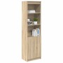 Aparador alto roble Sonoma 50x35x180 cm madera de ingeniería de , Aparadores - Ref: Foro24-3328464, Precio: 104,17 €, Descuen...
