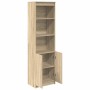 Aparador alto roble Sonoma 50x35x180 cm madera de ingeniería de , Aparadores - Ref: Foro24-3328464, Precio: 104,17 €, Descuen...