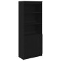 Aparador alto roble negro 70x35x180 cm madera de ingeniería de , Aparadores - Ref: Foro24-3328472, Precio: 115,57 €, Descuent...