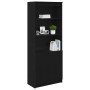 Aparador alto roble negro 70x35x180 cm madera de ingeniería de , Aparadores - Ref: Foro24-3328472, Precio: 115,57 €, Descuent...