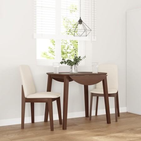 Sillas de comedor con cojines 2 uds madera maciza marrón caucho de , Sillas de comedor - Ref: Foro24-4102443, Precio: 143,86 ...