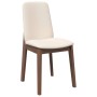 Sillas de comedor con cojines 2 uds madera maciza marrón caucho de , Sillas de comedor - Ref: Foro24-4102443, Precio: 143,86 ...