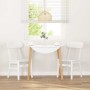 Sillas de comedor 2 unidades madera maciza de caucho blanco de , Sillas de comedor - Ref: Foro24-4102441, Precio: 148,18 €, D...