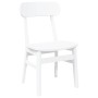 Sillas de comedor 2 unidades madera maciza de caucho blanco de , Sillas de comedor - Ref: Foro24-4102441, Precio: 148,18 €, D...