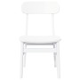 Sillas de comedor 2 unidades madera maciza de caucho blanco de , Sillas de comedor - Ref: Foro24-4102441, Precio: 148,18 €, D...