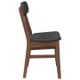 Sillas de comedor con cojines 2 uds madera maciza marrón caucho de , Sillas de comedor - Ref: Foro24-4102436, Precio: 157,06 ...