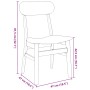 Sillas de comedor con cojines 2 uds madera maciza marrón caucho de , Sillas de comedor - Ref: Foro24-4102436, Precio: 157,06 ...