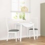 Sillas de comedor con cojines 2uds madera maciza blanco caucho de , Sillas de comedor - Ref: Foro24-4102457, Precio: 149,35 €...