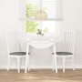 Sillas de comedor con cojines 2uds madera maciza blanco caucho de , Sillas de comedor - Ref: Foro24-4102457, Precio: 149,35 €...