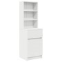 Mesilla de noche de madera de ingeniería blanca 39x35x125 cm de , Mesitas de noche - Ref: Foro24-861310, Precio: 75,38 €, Des...