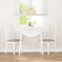 Sillas de comedor con cojines 2uds madera maciza blanco caucho de , Sillas de comedor - Ref: Foro24-4102460, Precio: 145,65 €...