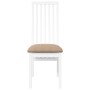 Sillas de comedor con cojines 2uds madera maciza blanco caucho de , Sillas de comedor - Ref: Foro24-4102460, Precio: 145,65 €...