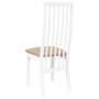 Sillas de comedor con cojines 2uds madera maciza blanco caucho de , Sillas de comedor - Ref: Foro24-4102460, Precio: 145,65 €...