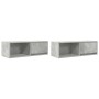Muebles de TV 2uds madera ingeniería gris hormigón 80x31x25,5cm de , Muebles TV - Ref: Foro24-861461, Precio: 70,79 €, Descue...