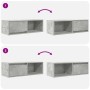 Muebles de TV 2uds madera ingeniería gris hormigón 80x31x25,5cm de , Muebles TV - Ref: Foro24-861461, Precio: 70,79 €, Descue...