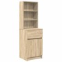 Mesilla de noche de roble Sonoma 39x35x125 cm Madera ingeniería de , Mesitas de noche - Ref: Foro24-861312, Precio: 82,80 €, ...