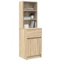Mesilla de noche de roble Sonoma 39x35x125 cm Madera ingeniería de , Mesitas de noche - Ref: Foro24-861312, Precio: 82,80 €, ...