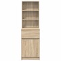 Mesilla de noche de roble Sonoma 39x35x125 cm Madera ingeniería de , Mesitas de noche - Ref: Foro24-861312, Precio: 82,80 €, ...