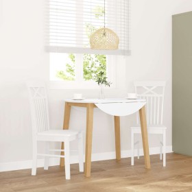 Sillas de comedor 2 unidades madera maciza de caucho blanco de , Sillas de comedor - Ref: Foro24-4102415, Precio: 120,62 €, D...