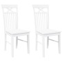 Sillas de comedor 2 unidades madera maciza de caucho blanco de , Sillas de comedor - Ref: Foro24-4102415, Precio: 120,62 €, D...